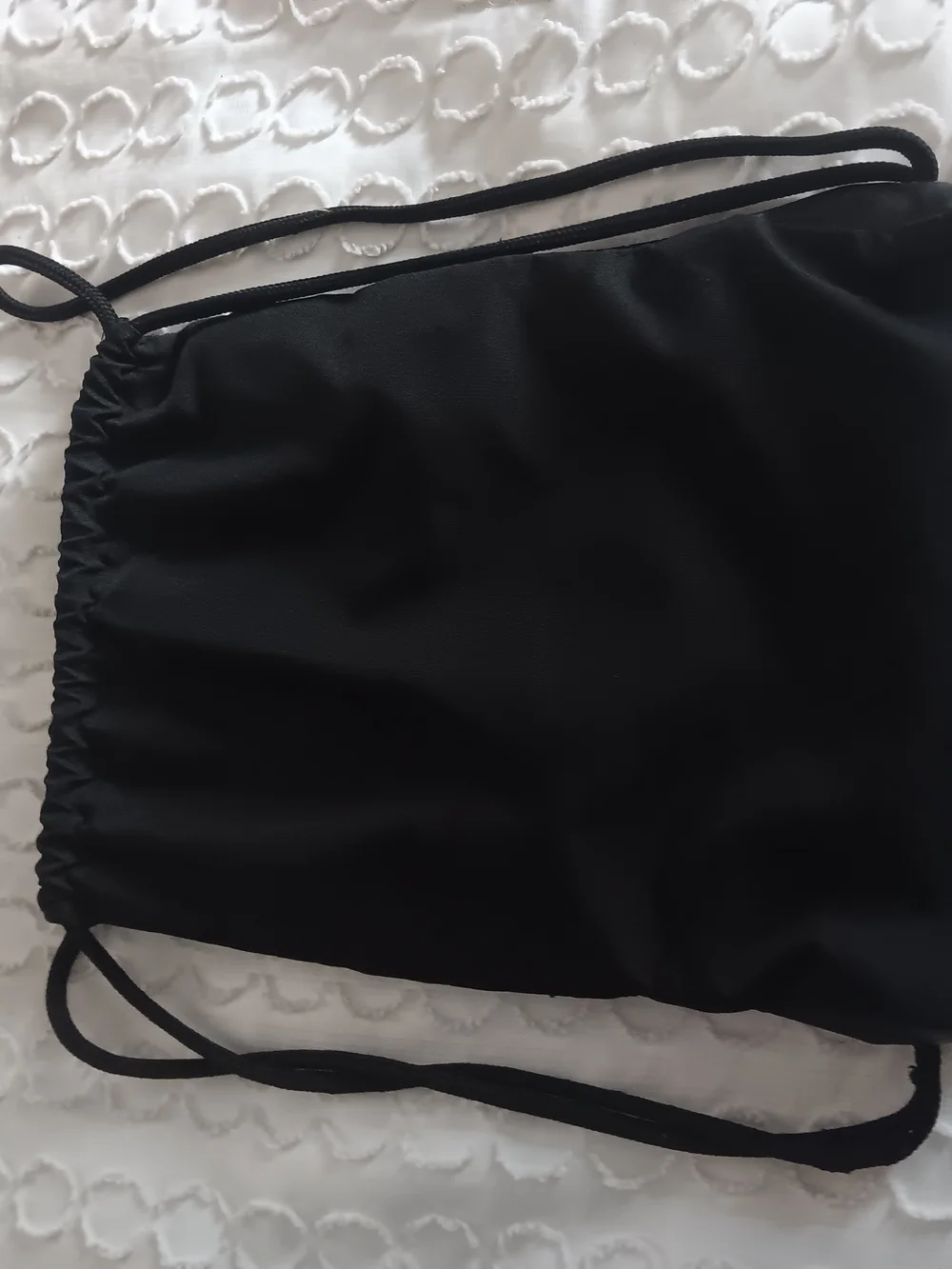 adidas Black Drawstring Backpack with Pink Three-Stripes